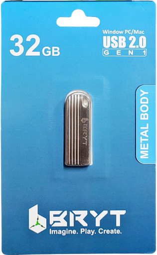 BRYT 32GB Metal Pendrive USB 2.0 Color