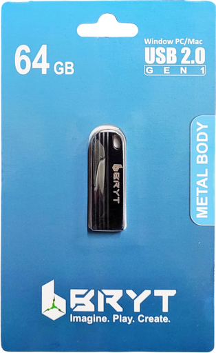 BRYT 64GB Metal Pendrive USB 2.0 Color 