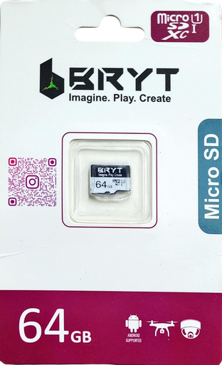 BRYT 64GB Micro SD Class10