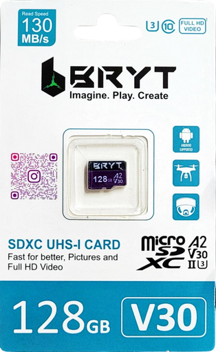 BRYT 128GB MICRO SD CLASS10