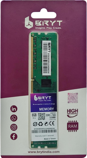 BRYT 8GB DESKTOP RAM 1600Mhz