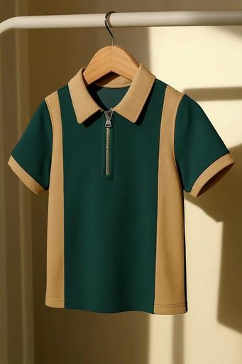 Polo Neck Dark Green T shirt 