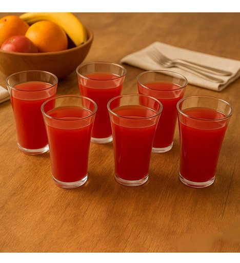 6 Transparent Juice glass 