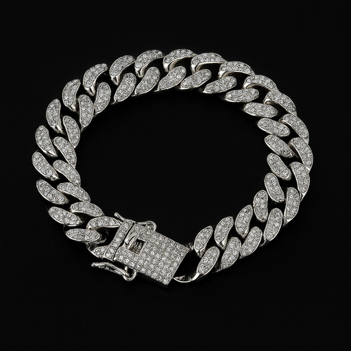 Velvex™ Iced Out Cuban Link Bracelet – Premium Shine