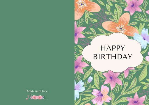 Happy birthday greeting card - 55655