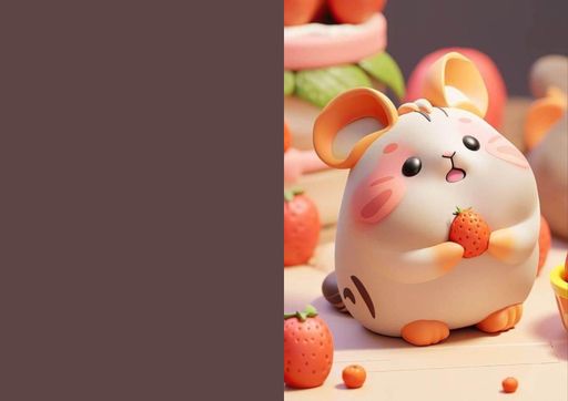 Baby hamsters theme animation notecards pack of 10 cards with Ishu desire cards creations || card no 1145573