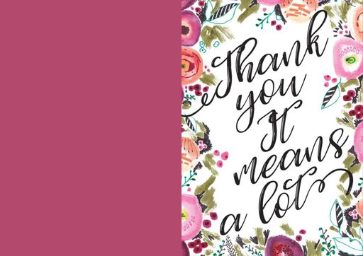 Thankyou greeting card - card no 009018