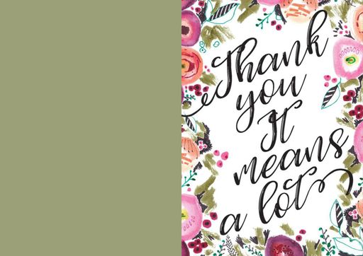 Thankyou greeting card - card no 09916