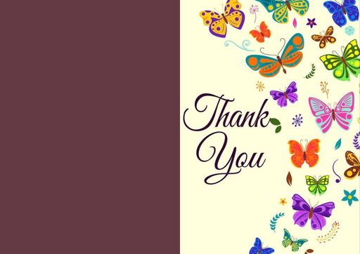 Thankyou greeting card - card no 50082