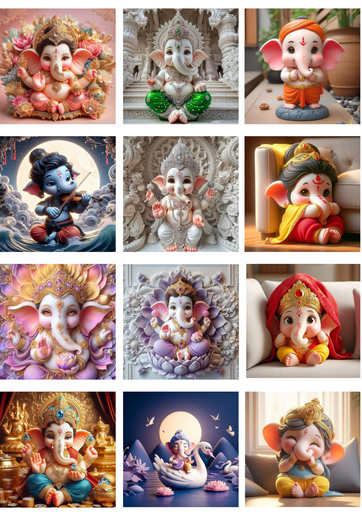 Ganapathi bappa theme sticker - S no 022