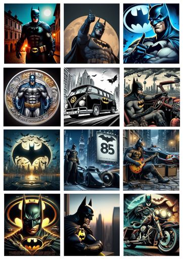Bat man theme sticker - S no 0909