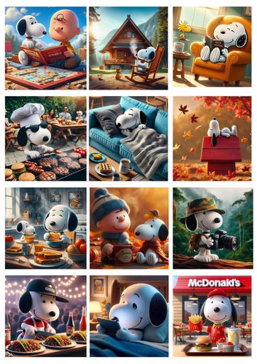 Snoopy dog theme sticker - S no 661