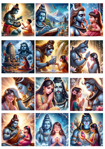 Lord Shiva theme sticker - S no 09874
