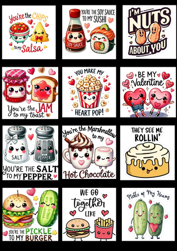 Love foodie theme sticker - S no 452