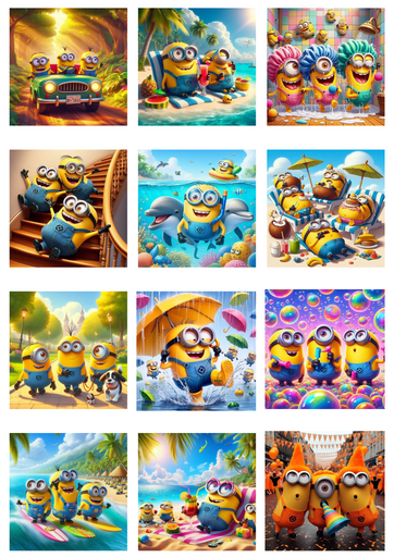 Minion theme sticker - S no 550441