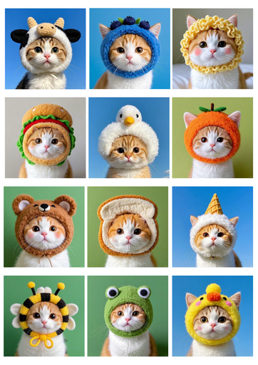 funny fancy kitten theme sticker - S no 0909111