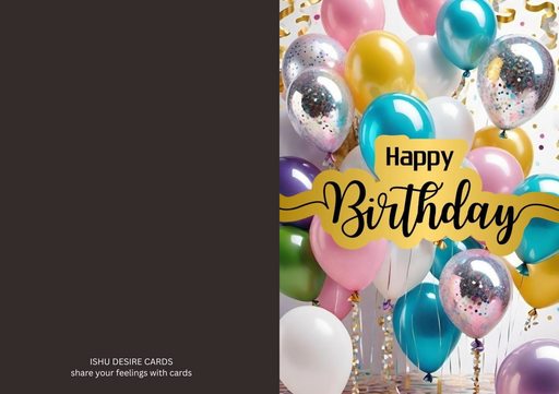 Happy Birthday Greeting card - card no 6601
