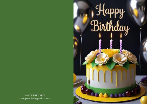 Happy Birthday Greeting card - card no 009112