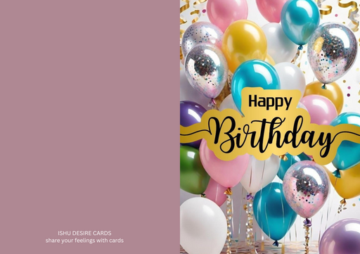 Happy birthday greeting card - card no 33351