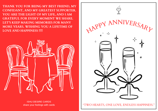 Happy Anniversary wish cards - no 55652