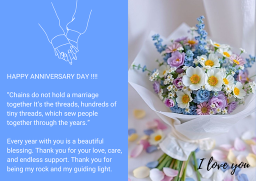 Happy Anniversary wish card - no 45775