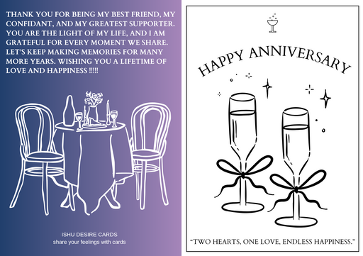 Happy Anniversary wish card - no 55651111