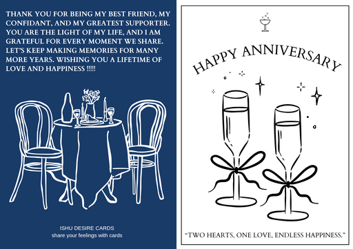 Happy anniversary wish card - no 59075