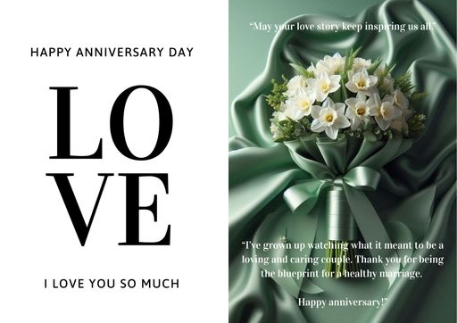 Happy anniversary wish card - no 5882