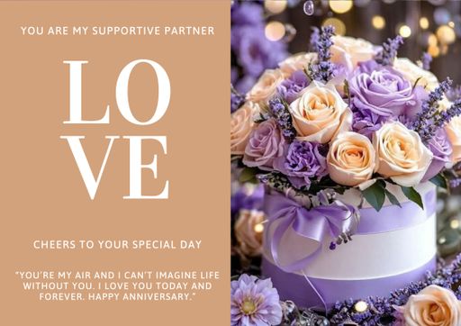 Happy Anniversary wish card - no 55719001