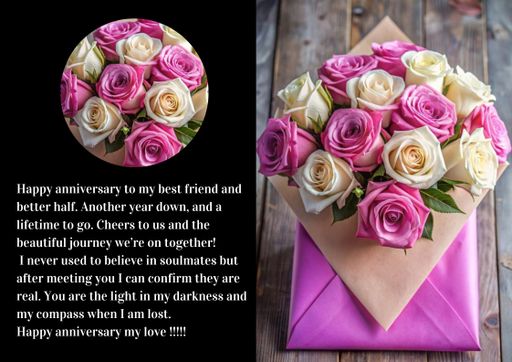 Happy anniversary wish card - no 009440