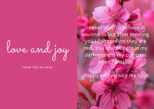 Happy Anniversary wish card - no 445816