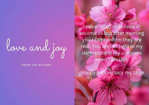 Happy anniversary wish card - no 44909791