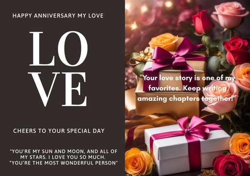 Happy anniversary wish card - no 445667889