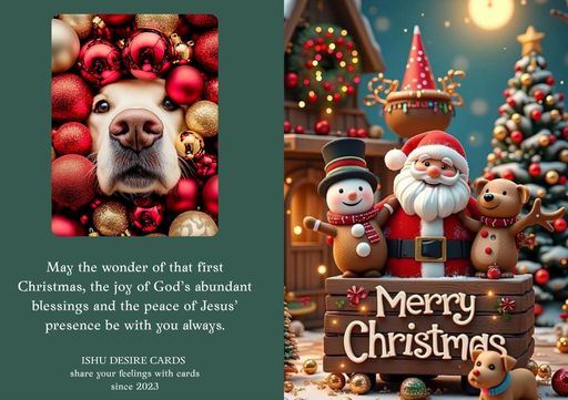 Merry Christmas greeting card - Ishu desire cards creations no 55419839