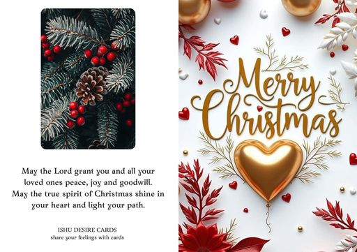 Merry Christmas greeting card - Ishu desire cards creations no 12345665