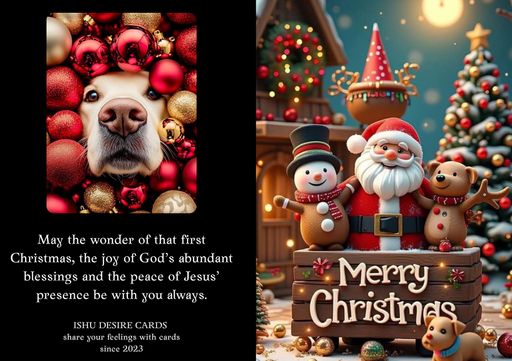 Merry Christmas greeting card - Ishu desire cards creations no 454667081