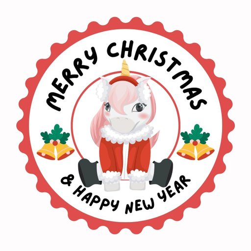 christmas round sticker - 100x100 mm festival packaging label - 1 pack 2 bundles | Ishu desire cards brand - CS_08