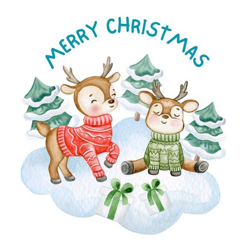 christmas round sticker - 100x100 mm festival packaging label - 1 pack 2 bundles | Ishu desire cards brand - CS_10