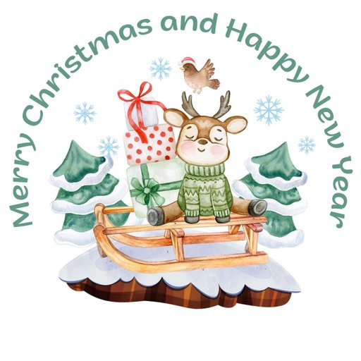 christmas round sticker - 100x100 mm festival packaging label - 1 pack 2 bundles | Ishu desire cards brand - CS_7002