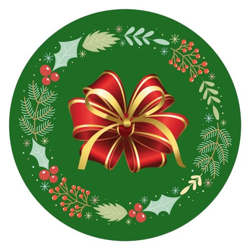 christmas round sticker - 100x100 mm festival packaging label - 1 pack 2 bundles | Ishu desire cards brand - CS_51001