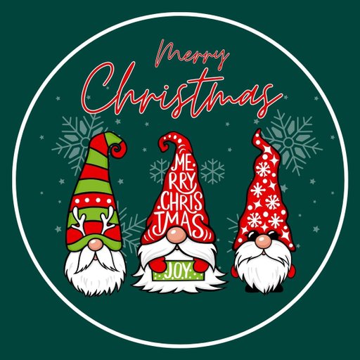 christmas round sticker - 100x100 mm festival packaging label - 1 pack 2 bundles | Ishu desire cards brand - CS_434