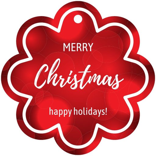 christmas round sticker - 100x100 mm festival packaging label - 1 pack 2 bundles | Ishu desire cards brand - CS_50913