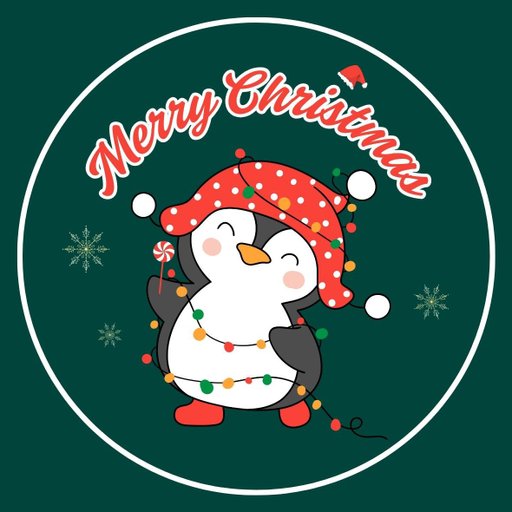 christmas round sticker - 100x100 mm festival packaging label - 1 pack 2 bundles | Ishu desire cards brand - CS_432022