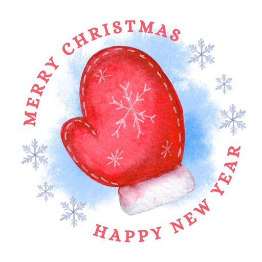 christmas round sticker - 100x100 mm festival packaging label - 1 pack 2 bundles | Ishu desire cards brand - CS_0611101