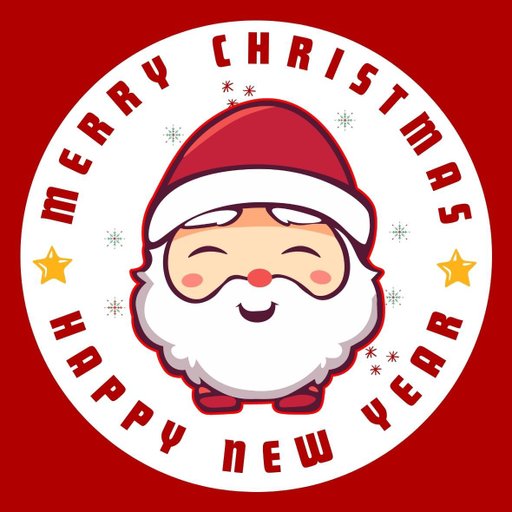 christmas round sticker - 100x100 mm festival packaging label - 1 pack 2 bundles | Ishu desire cards brand - CS_4400947