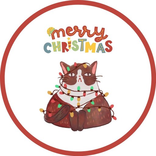 christmas round sticker - 100x100 mm festival packaging label - 1 pack 2 bundles | Ishu desire cards brand - CS_222000888