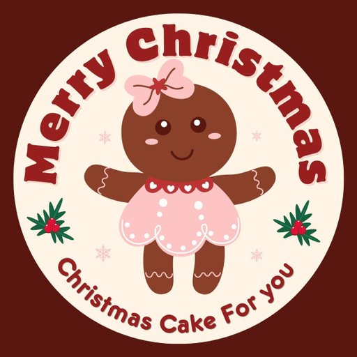 christmas round sticker - 100x100 mm festival packaging label - 1 pack 2 bundles | Ishu desire cards brand - CS_22220993