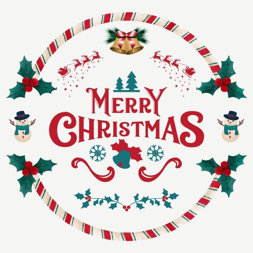 christmas round sticker - 100x100 mm festival packaging label - 1 pack 2 bundles | Ishu desire cards brand - CS_333