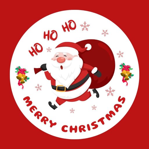 christmas round sticker - 100x100 mm festival packaging label - 1 pack 2 bundles | Ishu desire cards brand - CS_5668