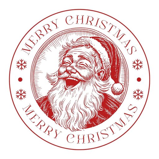 christmas round sticker - 100x100 mm festival packaging label - 1 pack 2 bundles | Ishu desire cards brand - CS_4400